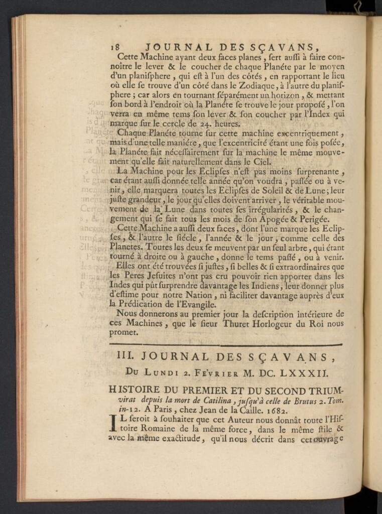Miniatura de Le Journal des Sçavans pour l´année del 2 de febrero de 1682, nº 3