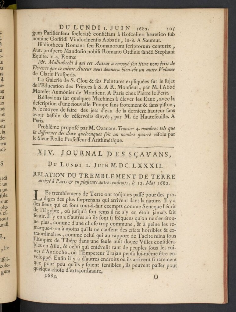 Miniatura de Le Journal des Sçavans pour l´année del 1 de junio de 1682, nº 14