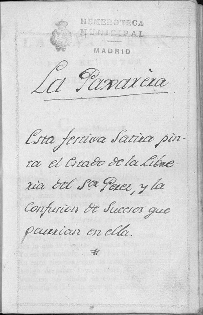 Miniatura de La Paxarera