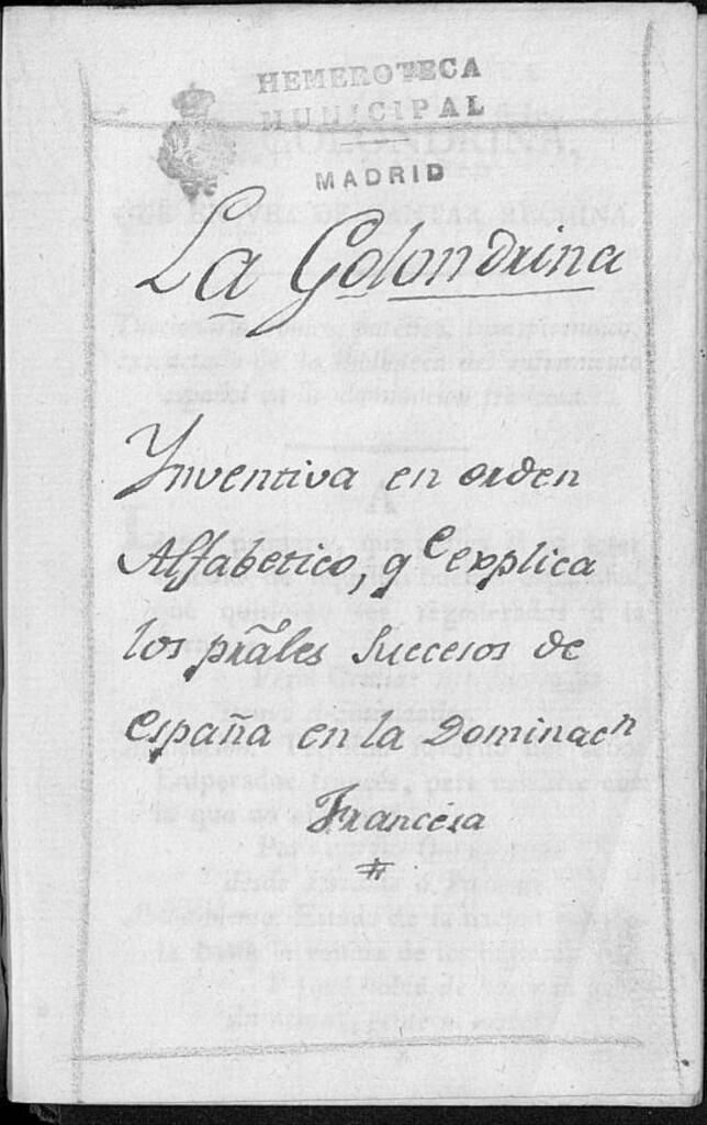 Miniatura de La Golondrina: que en vez de cantar rechina