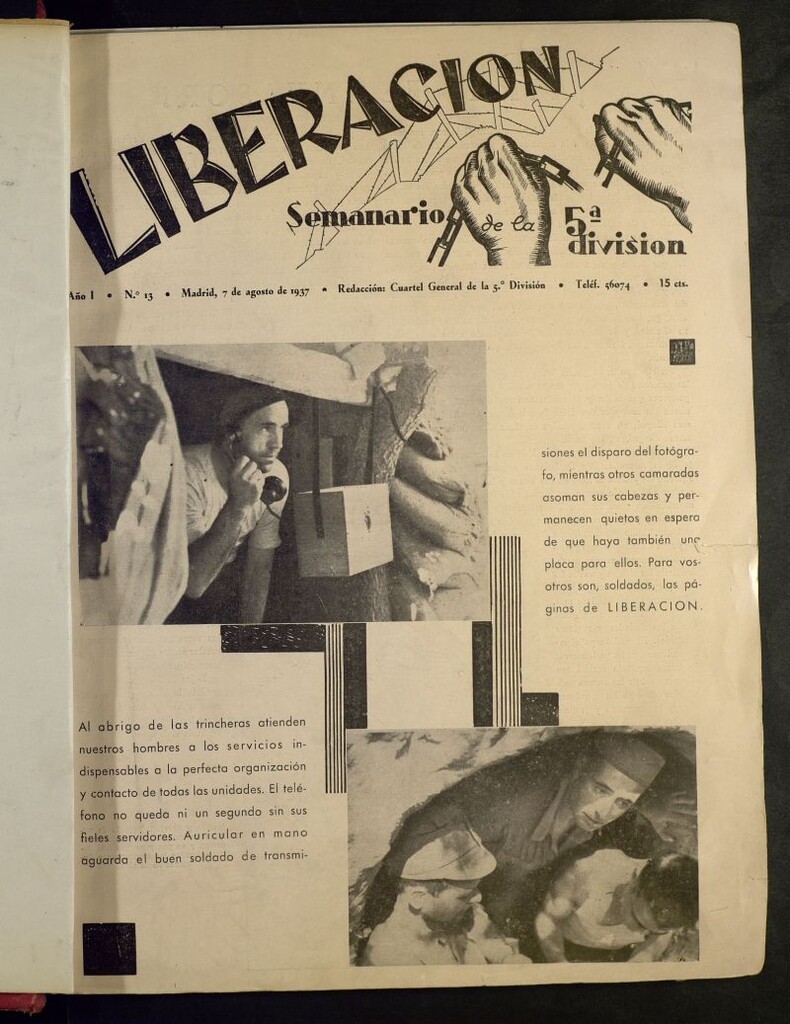 Miniatura de Liberación : semanario de la 5ª División del 7 de agosto de 1937