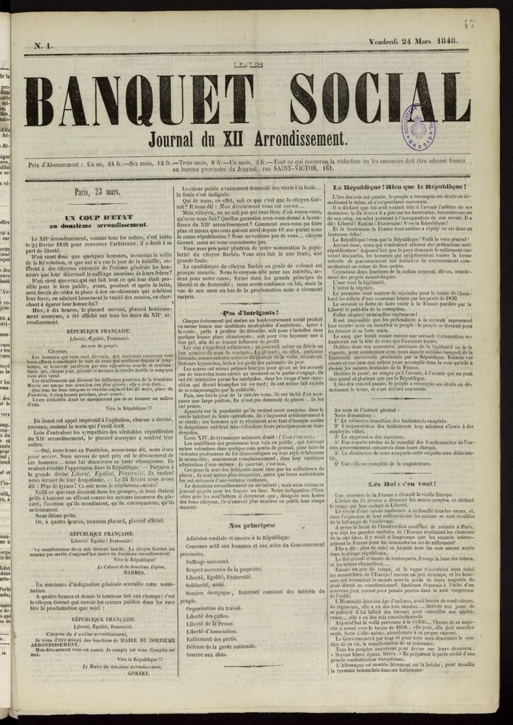 Miniatura de Le Banquet Social del 24 de marzo de 1848, nº 1