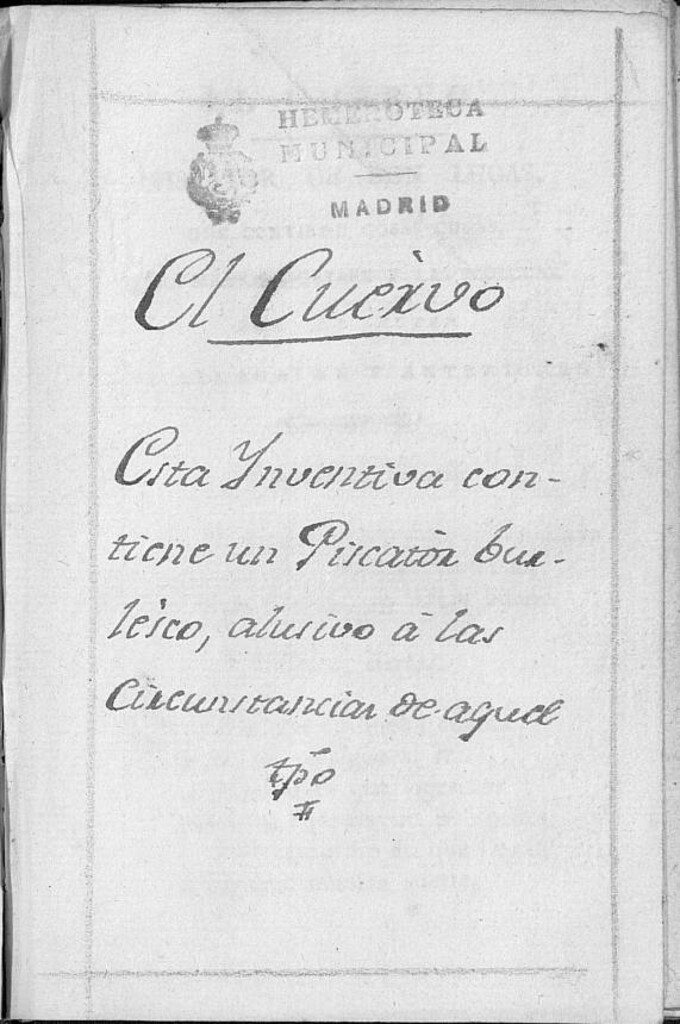 Miniatura de El Cuervo: Piscator de Don Lucas, que contiene cosas cucas, para Madrid, Getafe y las Molucas