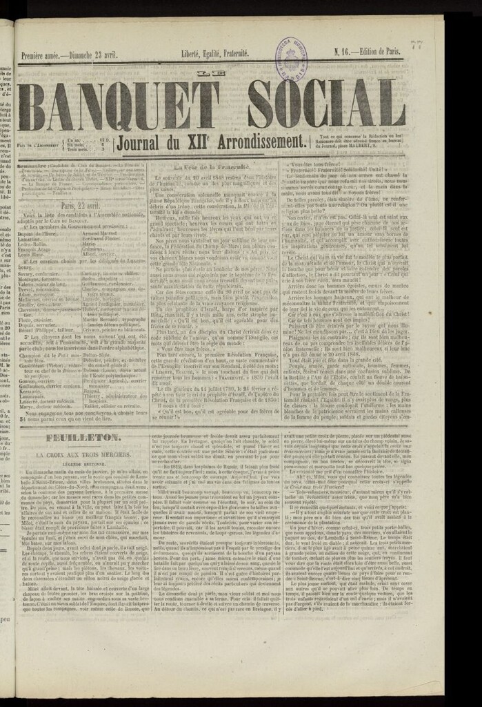 Miniatura de Le Banquet Social del 23 de abril de 1848, nº 16