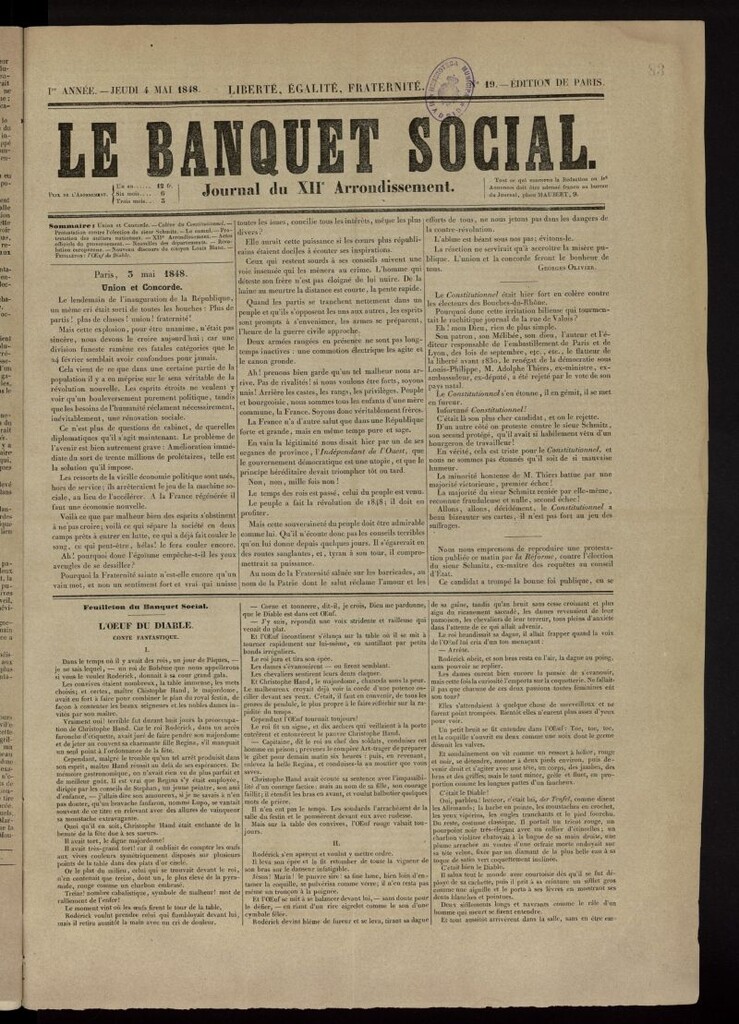 Miniatura de Le Banquet Social del 4 de mayo de 1848, nº 19