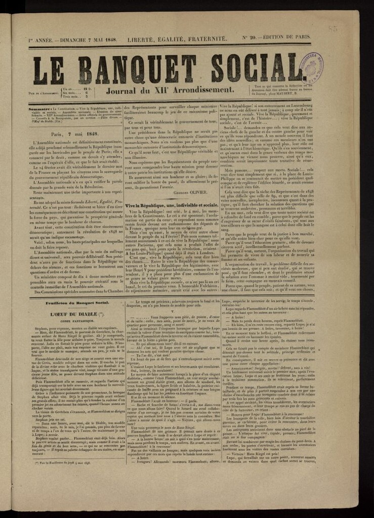 Miniatura de Le Banquet Social del 7 de mayo de 1848, nº 20