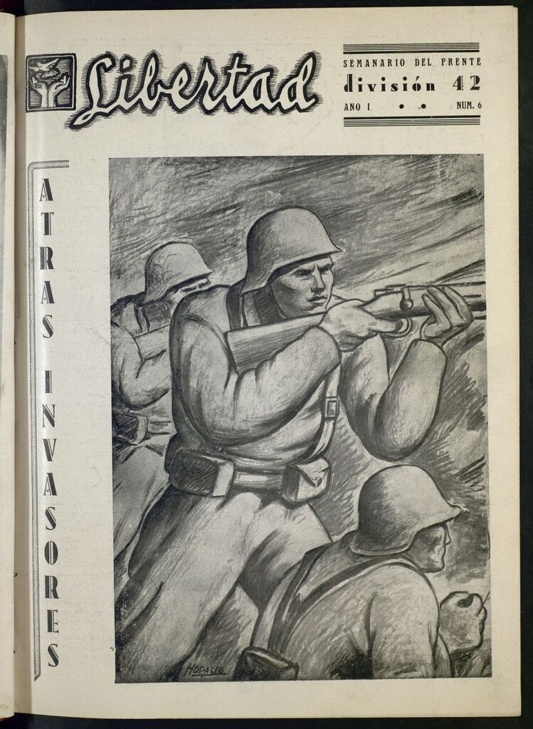Miniatura de Libertad : semanario del frente : División D Cuenca. Nº 6