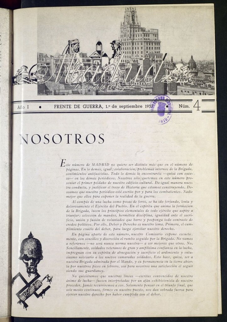 Miniatura de Madrid : órgano de la 17 Brigada del 1 de septiembre de 1937