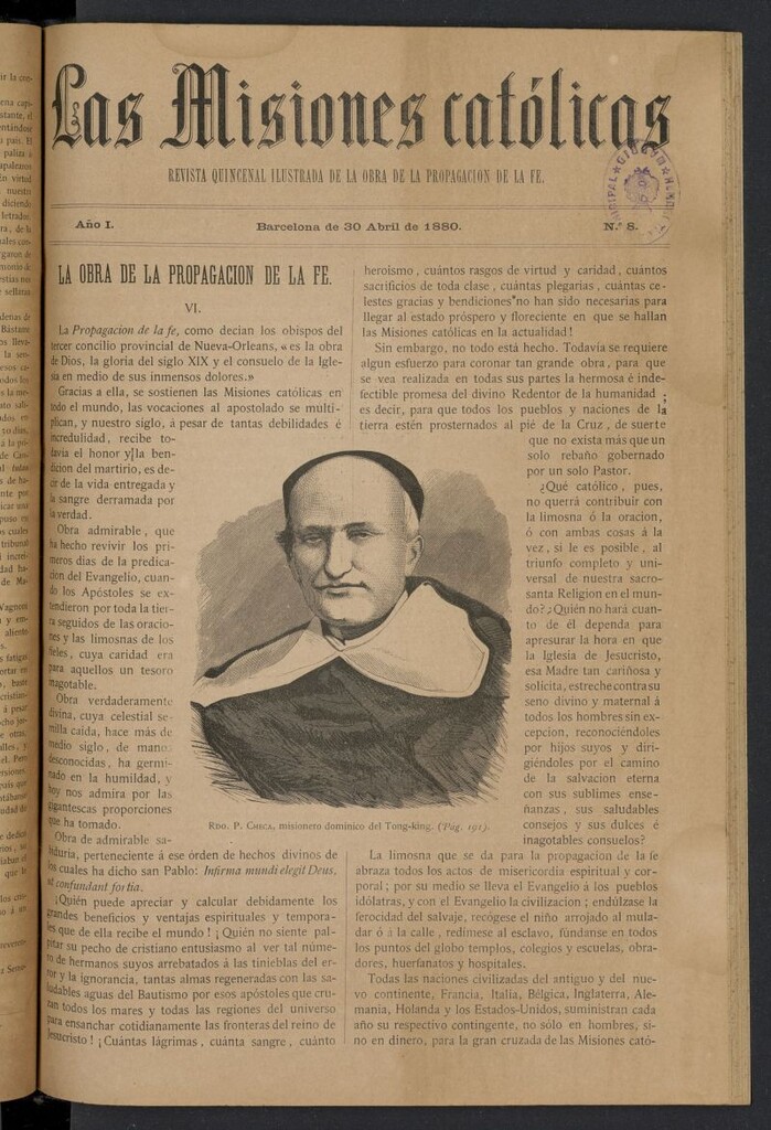 Miniatura de Las Misiones Católicas del 30 de abril de 1880, nº 8