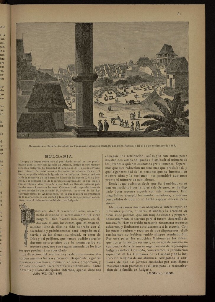 Miniatura de Las Misiones Católicas del 15 de marzo de 1885
