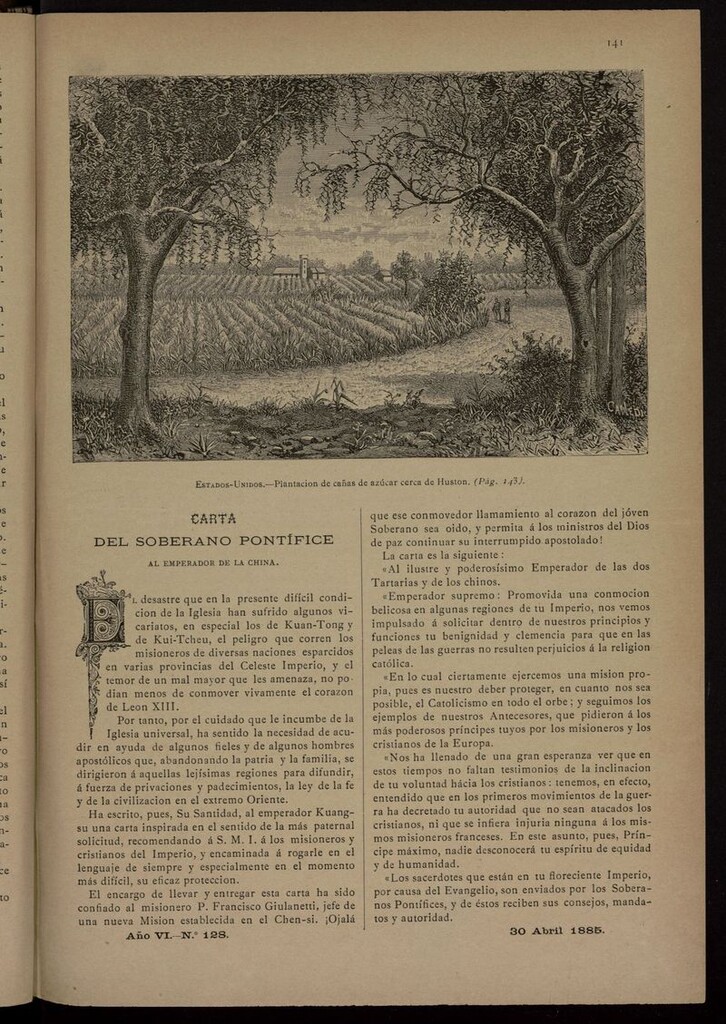 Miniatura de Las Misiones Católicas del 30 de abril de 1885