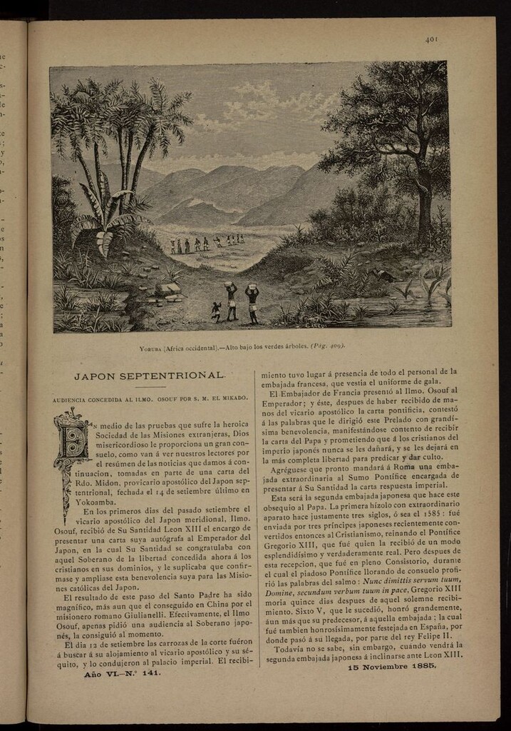 Miniatura de Las Misiones Católicas del 15 de noviembre de 1885
