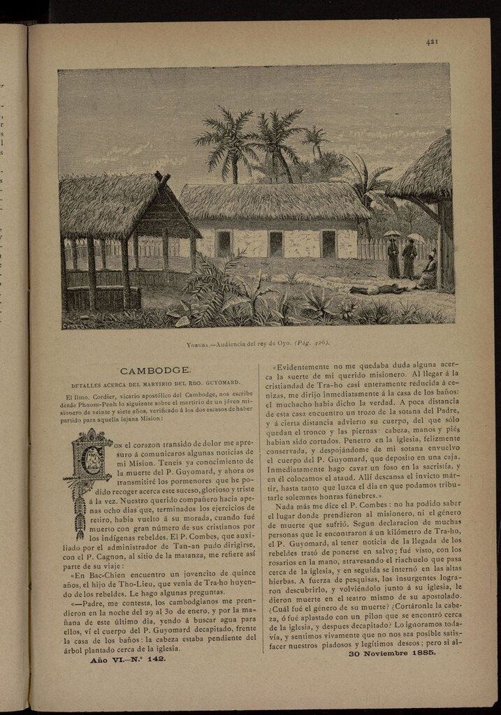 Miniatura de Las Misiones Católicas del 30 de noviembre de 1885