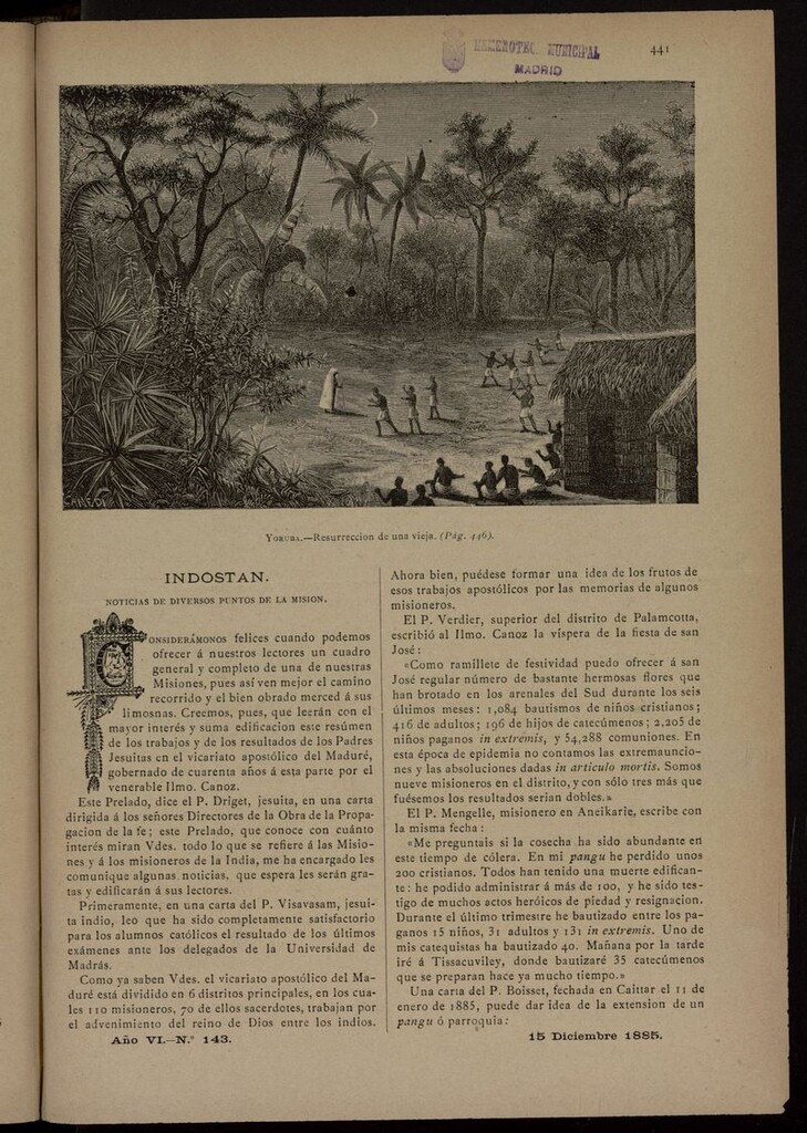 Miniatura de Las Misiones Católicas del 15 de diciembre de 1885
