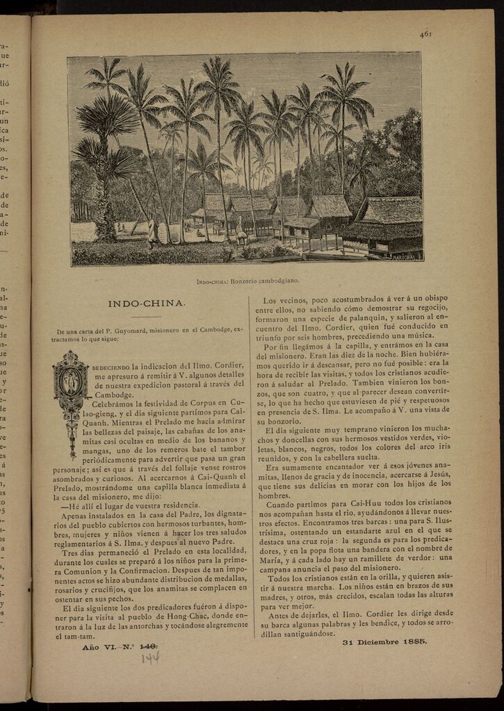 Miniatura de Las Misiones Católicas del 31 de diciembre de 1885