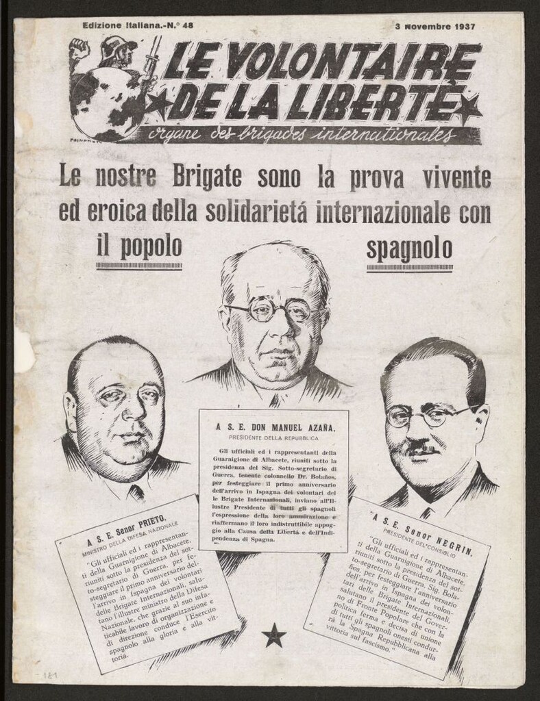 Miniatura de Le Volontaire de la Liberté : Organe des Brigades Internationales. 3 novembre 1937