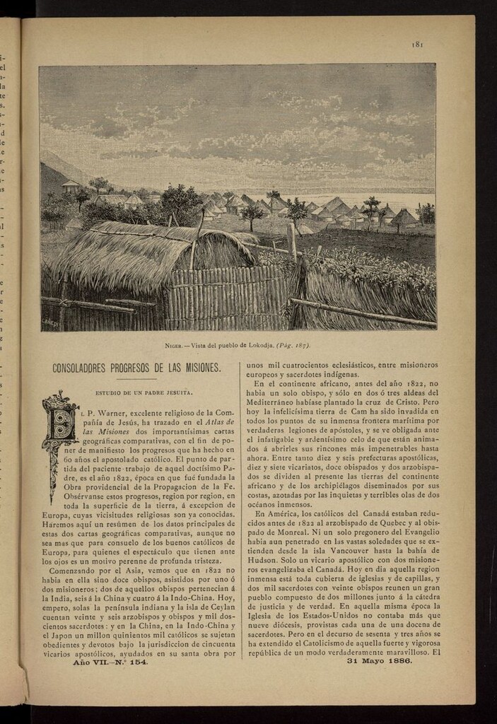 Miniatura de Las Misiones Católicas del 31 de mayo de 1886