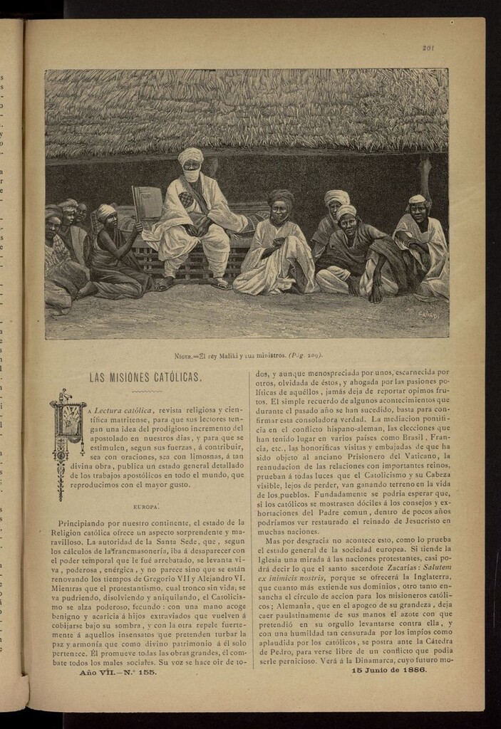 Miniatura de Las Misiones Católicas del 15 de junio de 1886