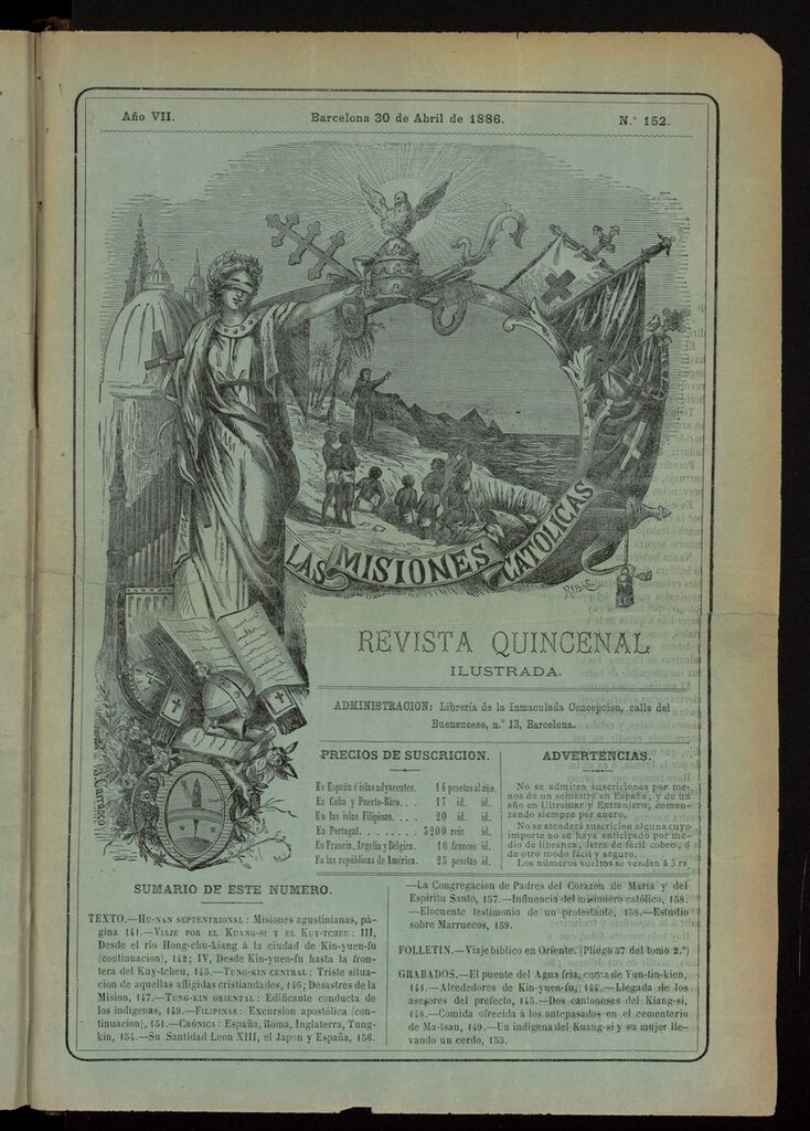 Miniatura de Las Misiones Católicas del 30 de abril de 1886, suplemento