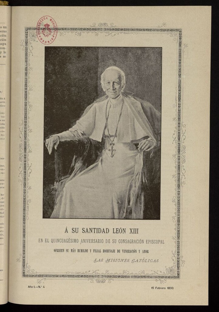 Miniatura de Las Misiones Católicas del 15 de febrero de 1893