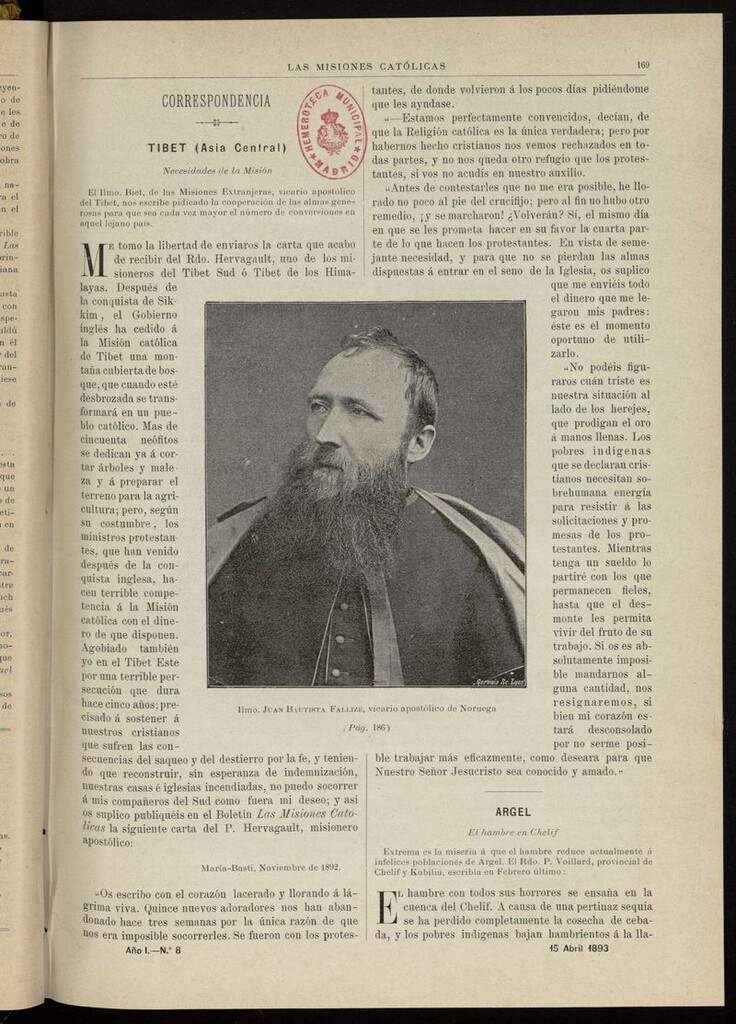 Miniatura de Las Misiones Católicas del 15 de abril de 1893