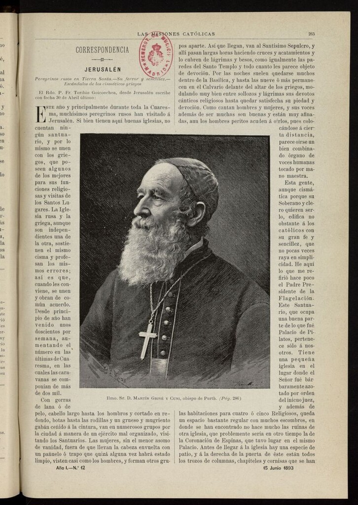 Miniatura de Las Misiones Católicas del 15 de junio de 1893