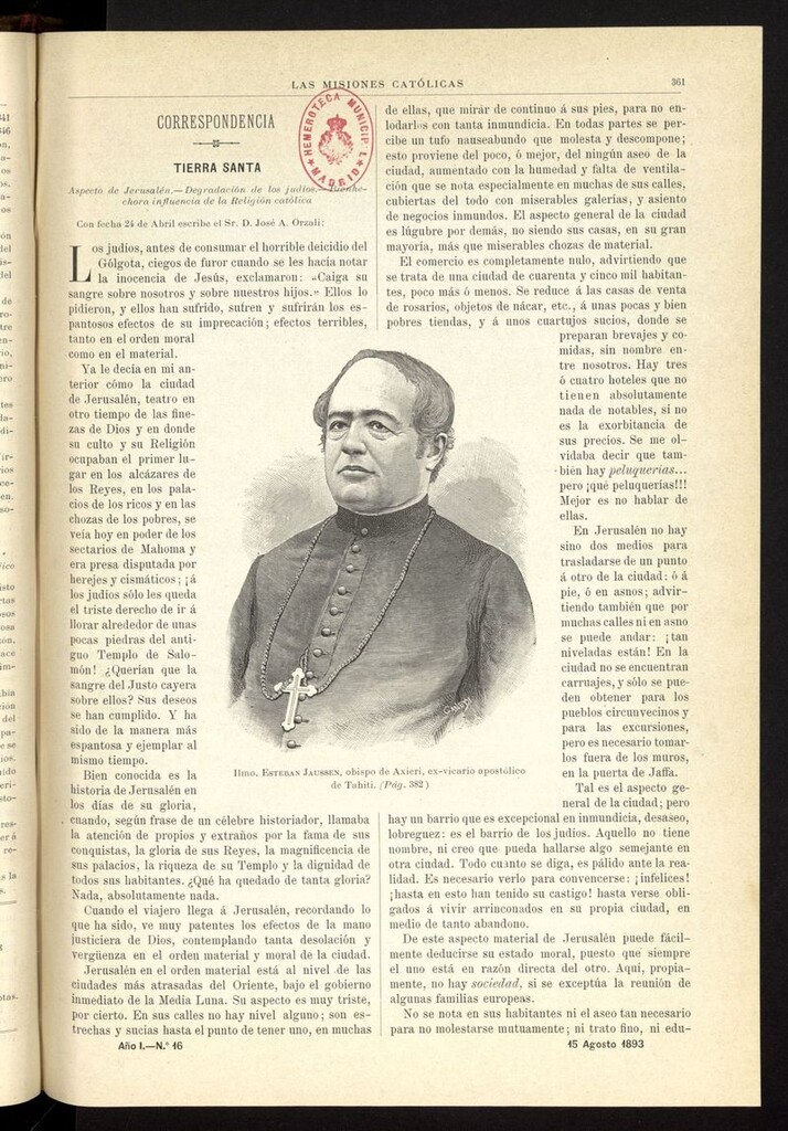 Miniatura de Las Misiones Católicas del 15 de agosto de 1893