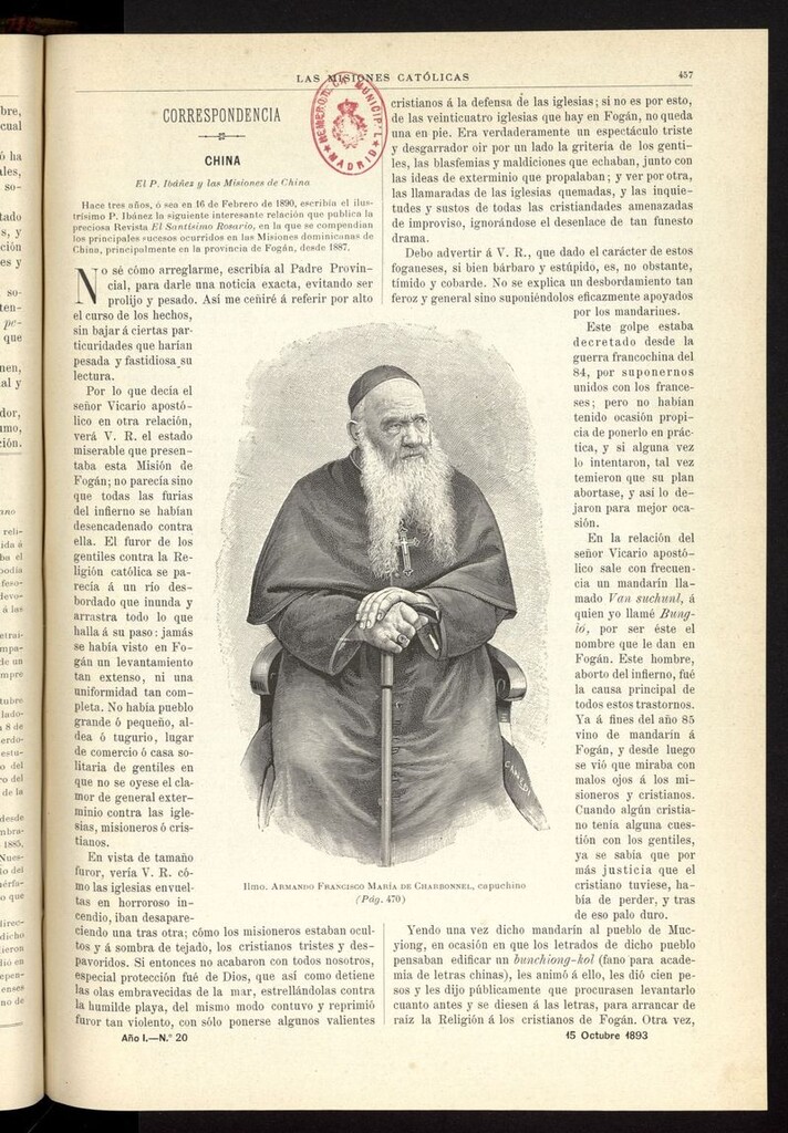 Miniatura de Las Misiones Católicas del 15 de octubre de 1893