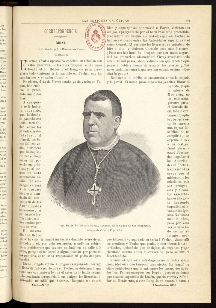 Miniatura de Las Misiones Católicas del 1 de noviembre de 1893