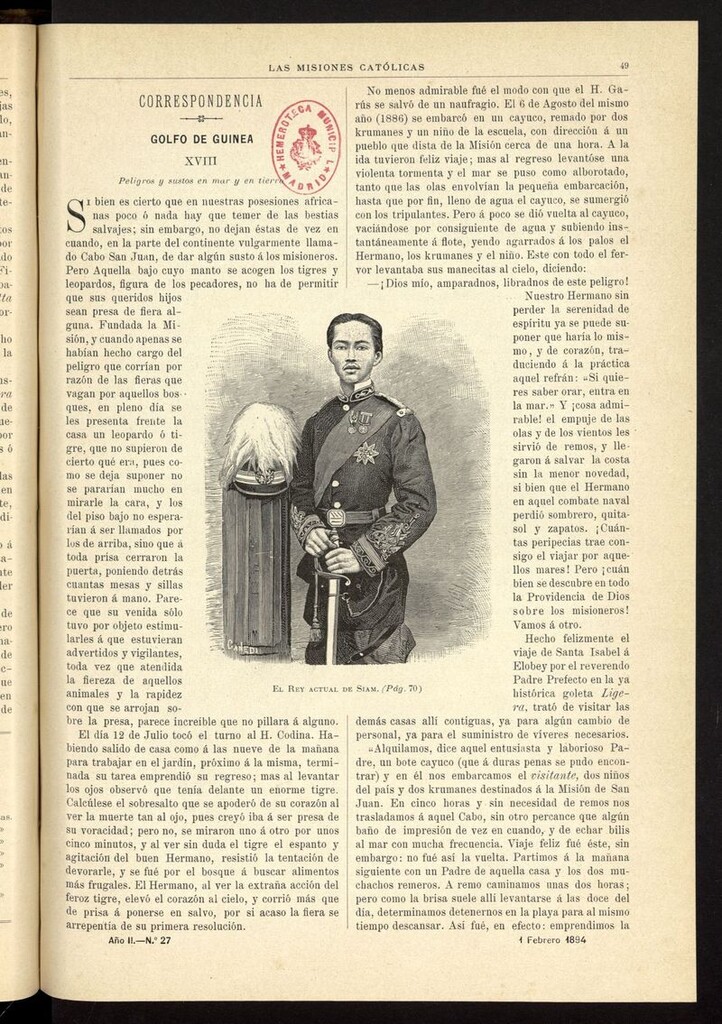 Miniatura de Las Misiones Católicas del 1 de febrero de 1894