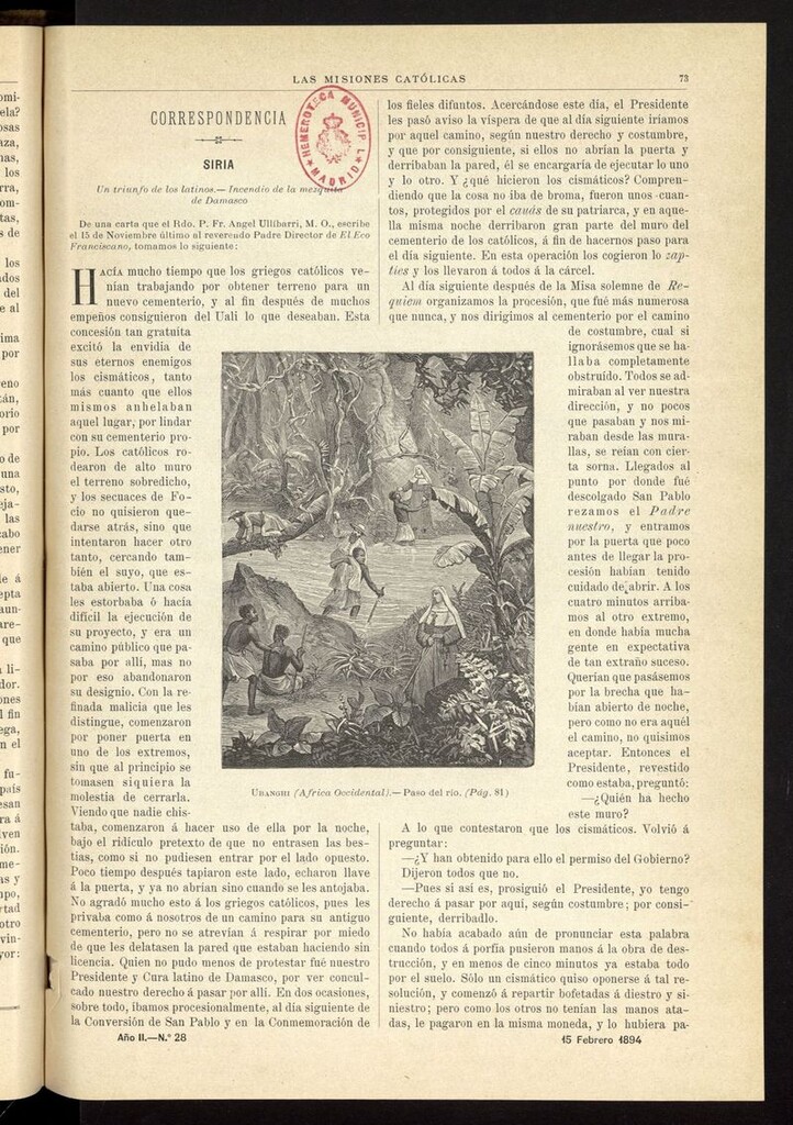 Miniatura de Las Misiones Católicas del 15 de febrero de 1894