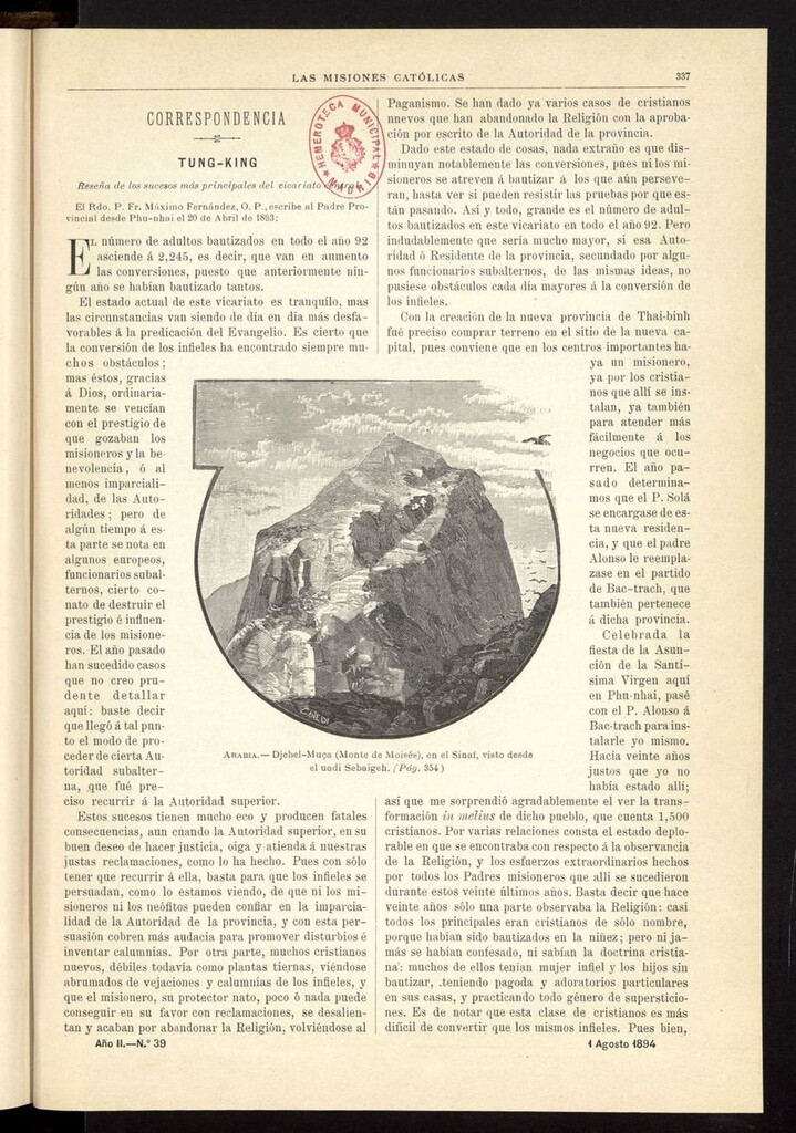 Miniatura de Las Misiones Católicas del 1 de agosto de 1894
