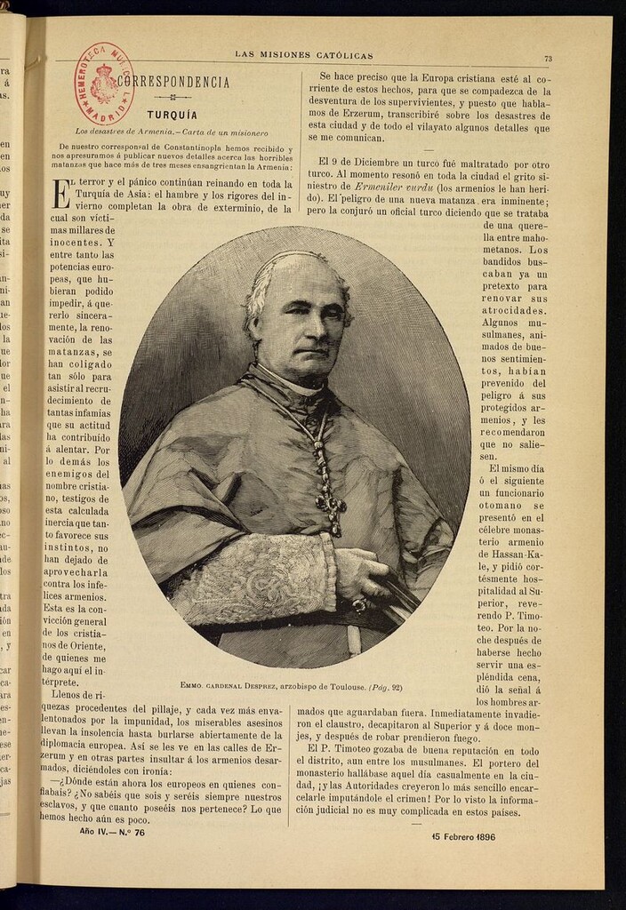 Miniatura de Las Misiones Católicas del 15 de febrero de 1896