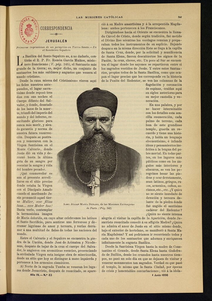 Miniatura de Las Misiones Católicas del 1 de junio de 1896