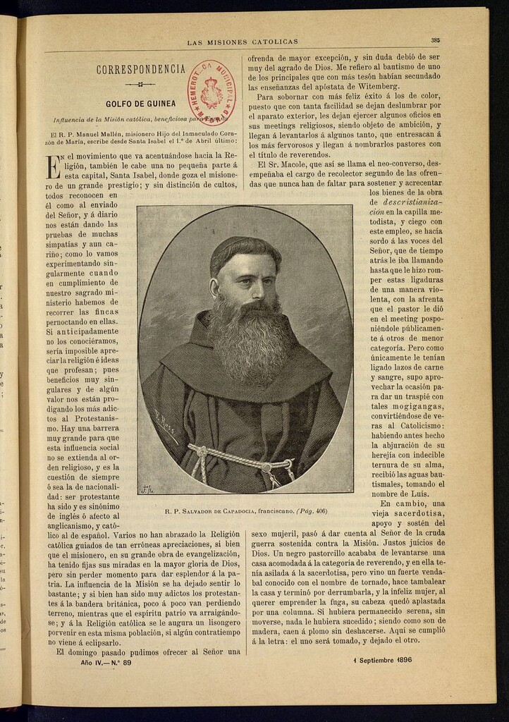 Miniatura de Las Misiones Católicas del 1 de septiembre de 1896