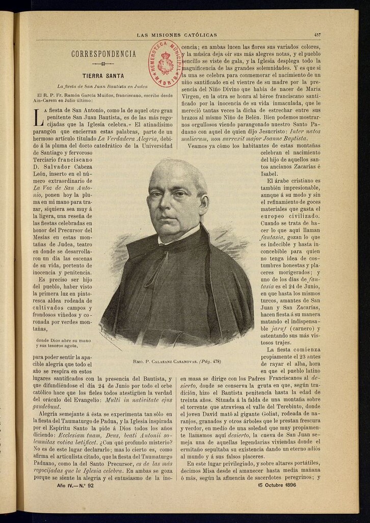 Miniatura de Las Misiones Católicas del 15 de octubre de 1896