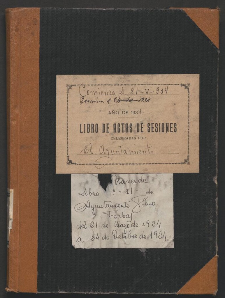 Miniatura de Actas y acuerdos del ayuntamiento de Villaverde de 1934. Libro 11.