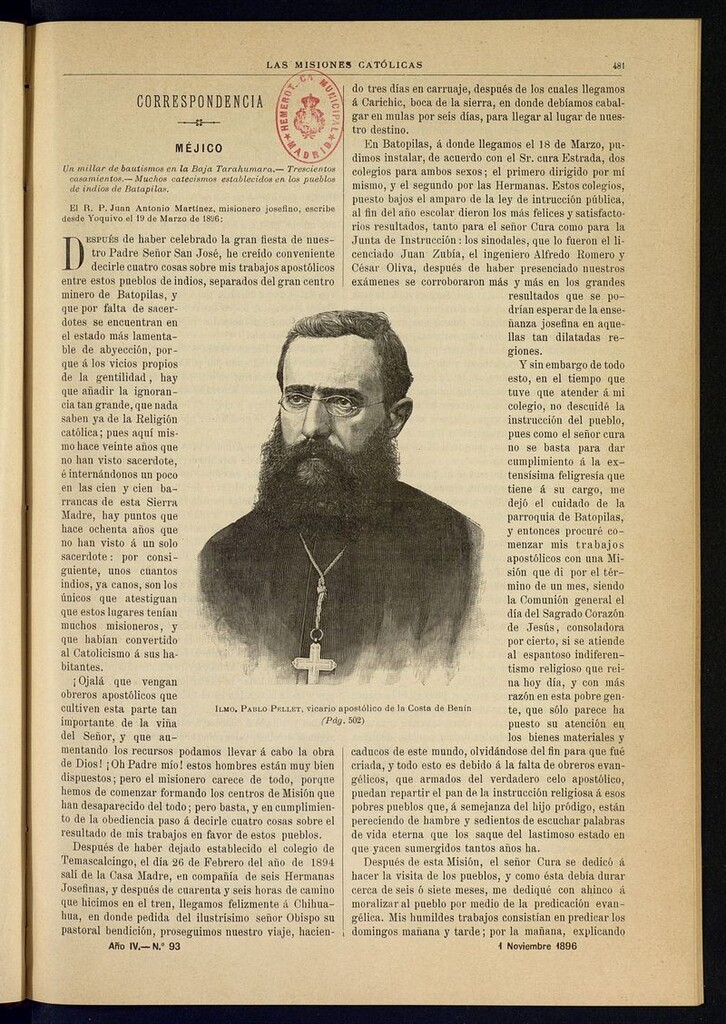 Miniatura de Las Misiones Católicas del 1 de noviembre de 1896