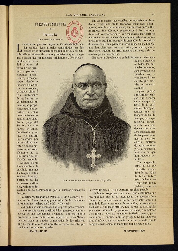 Miniatura de Las Misiones Católicas del 15 de noviembre de 1896