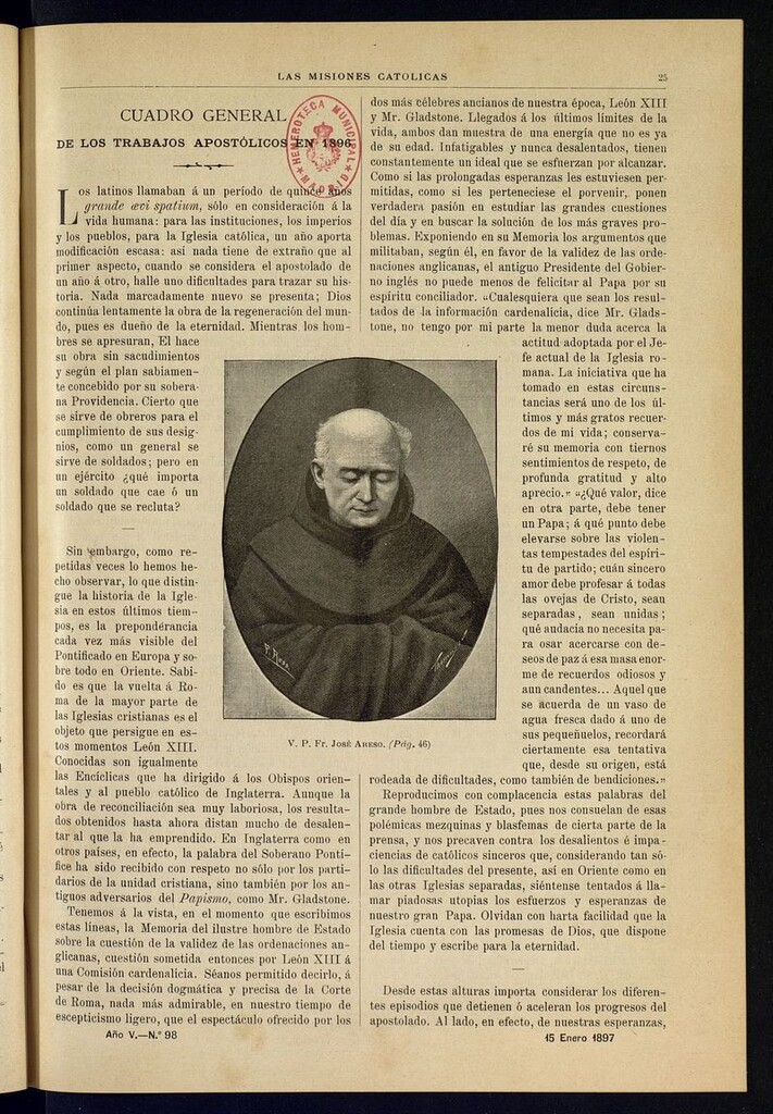 Miniatura de Las Misiones Católicas del 15 de enero de 1897