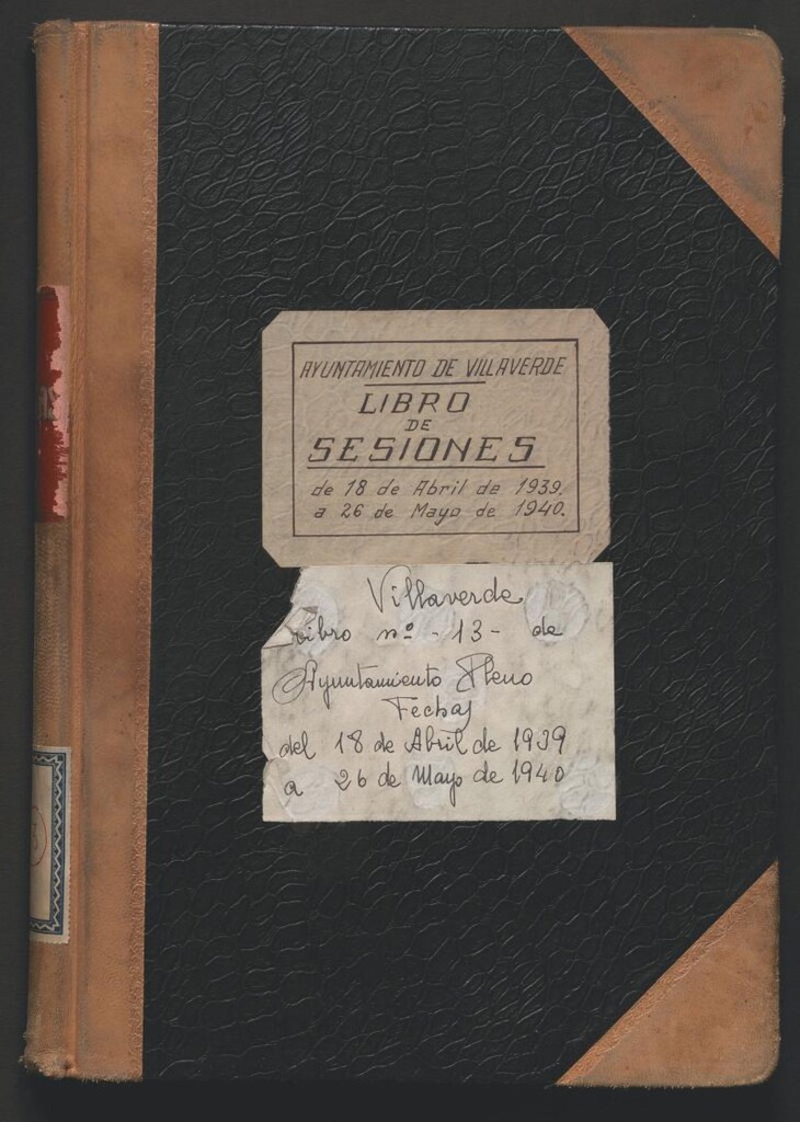 Miniatura de Actas y acuerdos del ayuntamiento de Villaverde de 1939-1940. Libro 13.