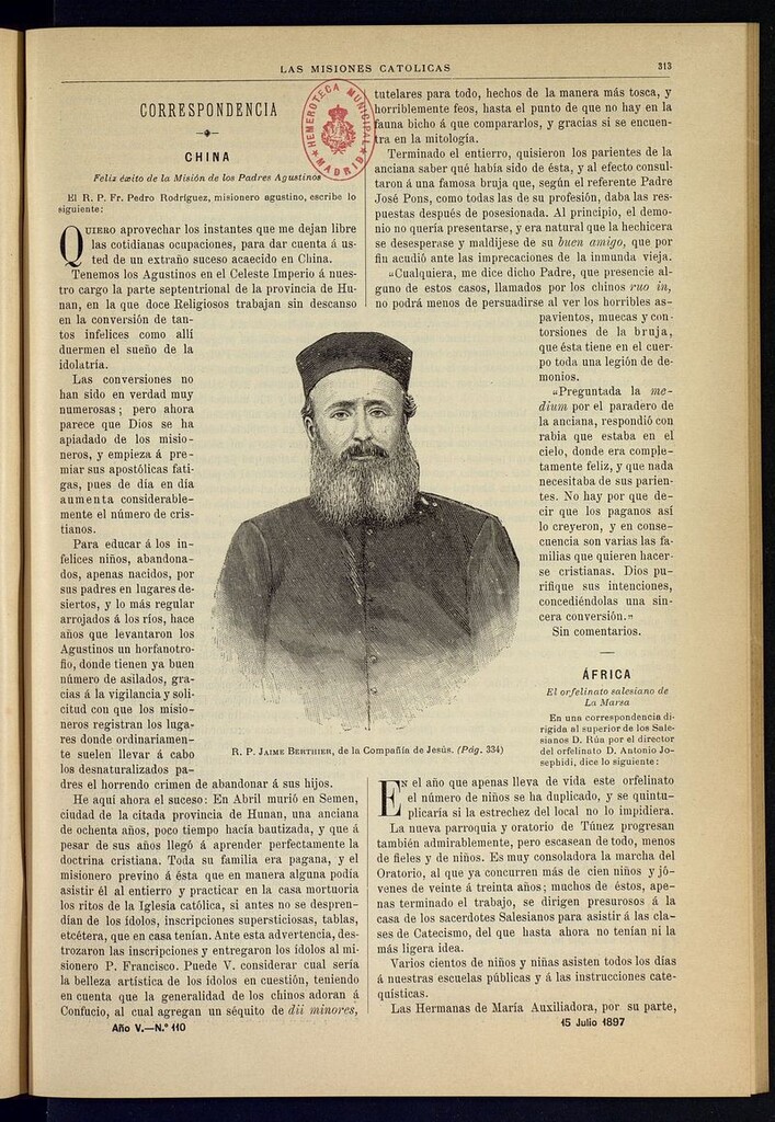 Miniatura de Las Misiones Católicas del 15 de julio de 1897