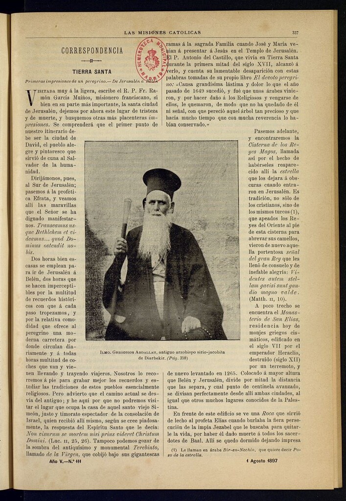 Miniatura de Las Misiones Católicas del 1 de agosto de 1897