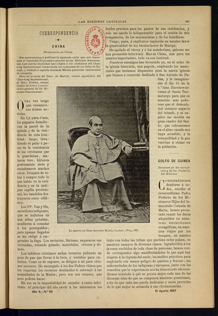 Miniatura de Las Misiones Católicas del 15 de agosto de 1897