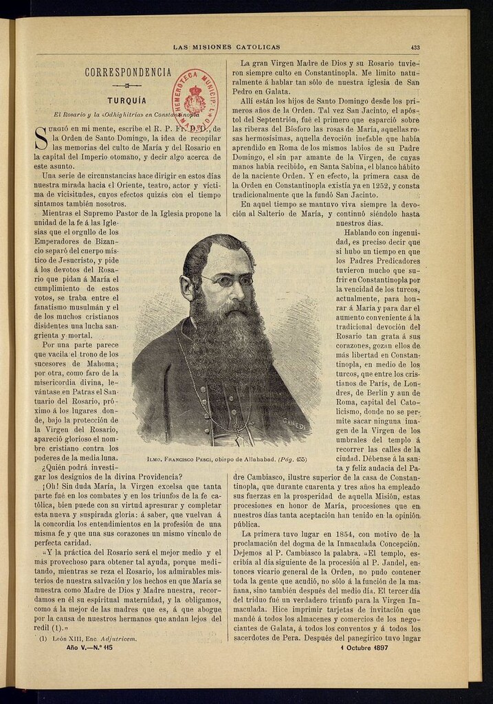 Miniatura de Las Misiones Católicas del 1 de octubre de 1897