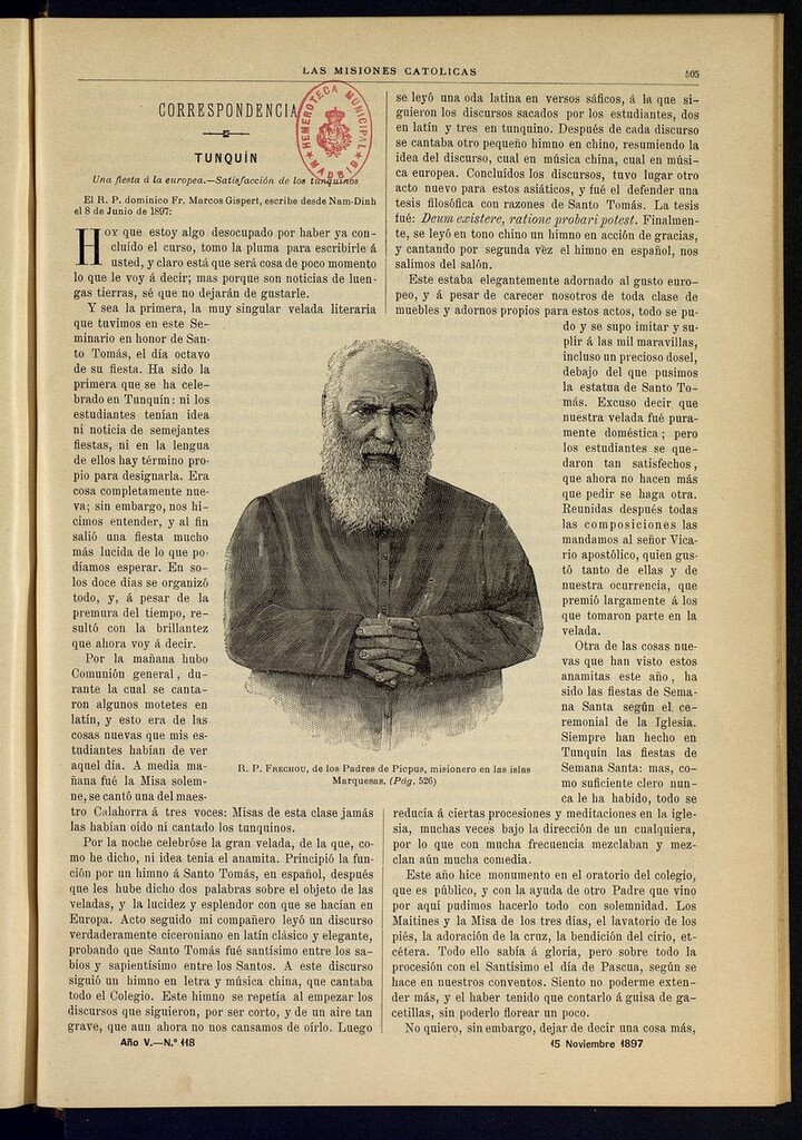 Miniatura de Las Misiones Católicas del 15 de noviembre de 1897
