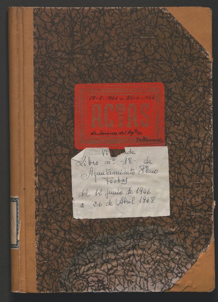 Miniatura de Actas y acuerdos del ayuntamiento de Villaverde de 1946-1948. Libro 18.