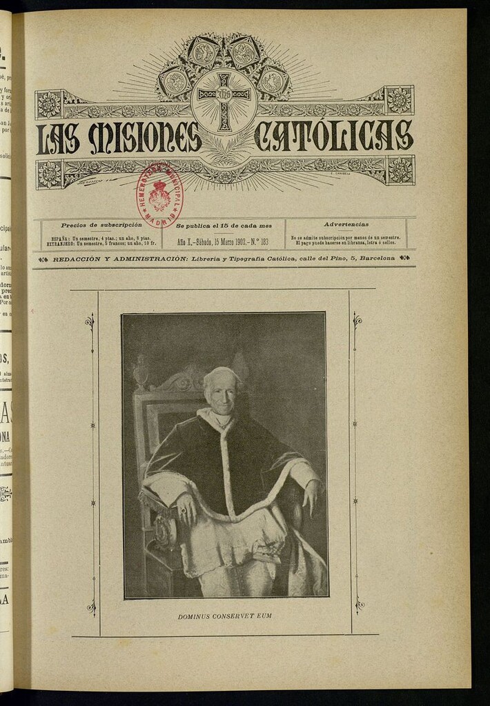 Miniatura de Las Misiones Católicas del 15 de marzo de 1902