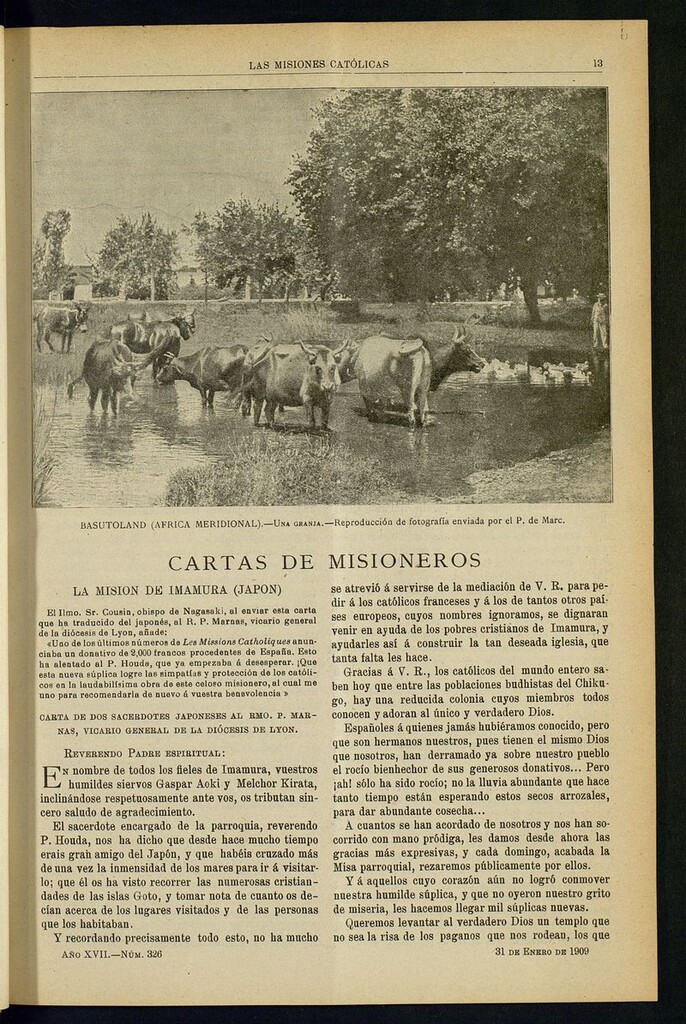 Miniatura de Las Misiones Católicas del 31 de enero de 1909