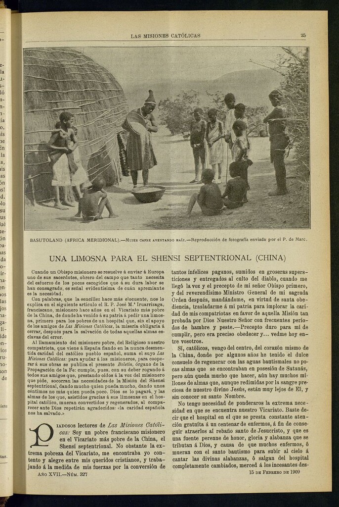 Miniatura de Las Misiones Católicas del 15 de febrero de 1909